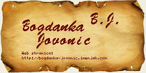 Bogdanka Jovonić vizit kartica